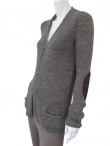 Zone of Influence Cardigan con  toppe in pelle