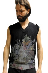 Marc Point Printed V-neck vest