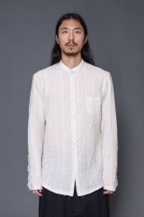 Marc Point Striped shirt with corean neck