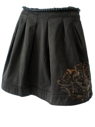 Norio Nakanishi Skirt with coal pearls