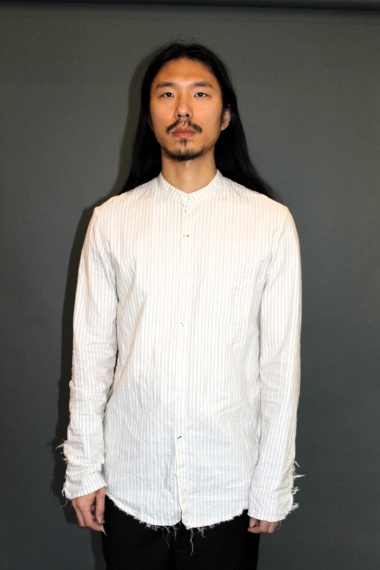 Marc Point Striped shirt with corean neck